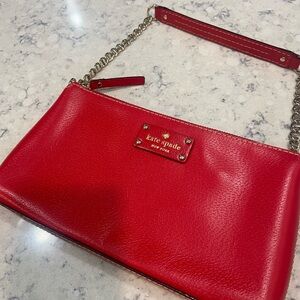 Kate Spade Red Leather Chain Bag